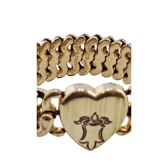 Vintage WW II Sweetheart Expansion Bracelet American Queen by Pitman and Keeler - Picture 5 of 8